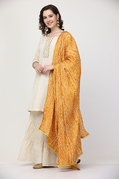 Off White Kurta with Shararra  set (Customization available)