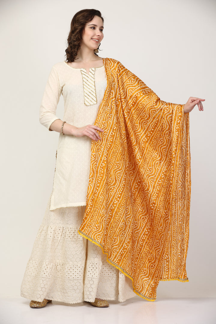 Off White Kurta with Shararra  set (Customization available)