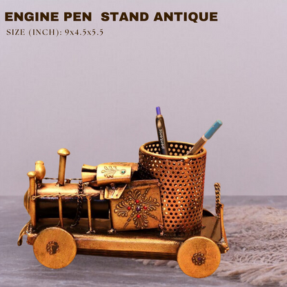 Antique Engine Pen Stand – 9x4.5x5.5 Inches