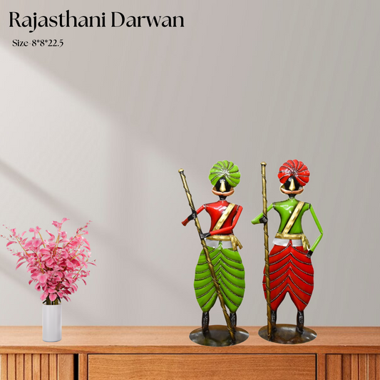 Handcrafted Rajasthani Darwan - Cultural Table Decor