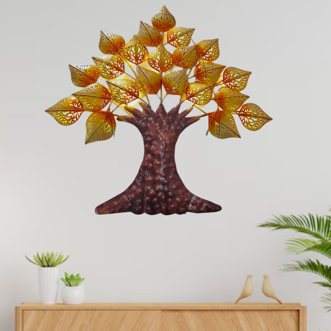 Illuminated Tree of Life - 31x31 Inches LED Metal Wall Decor