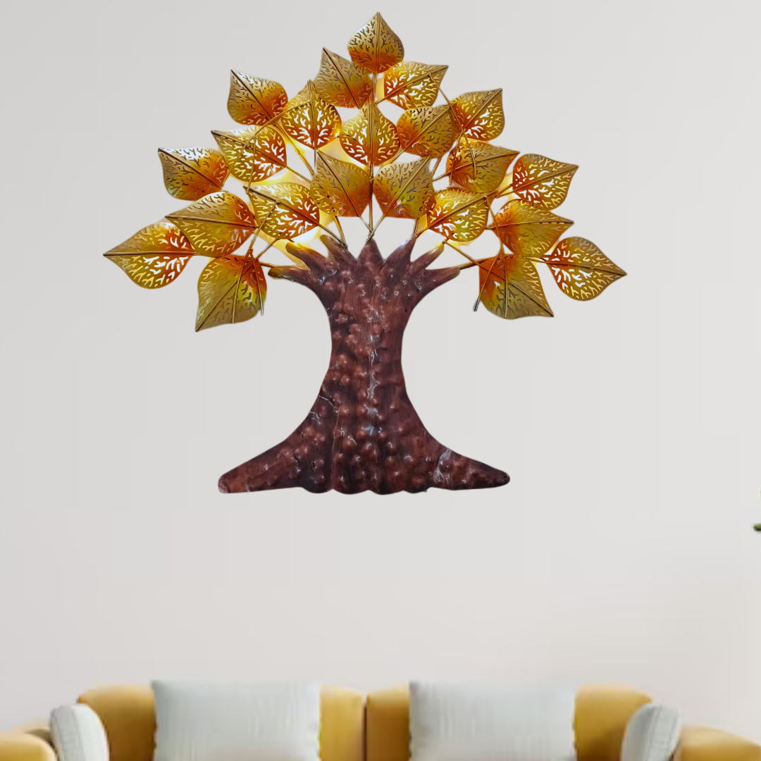 Illuminated Tree of Life - 31x31 Inches LED Metal Wall Decor