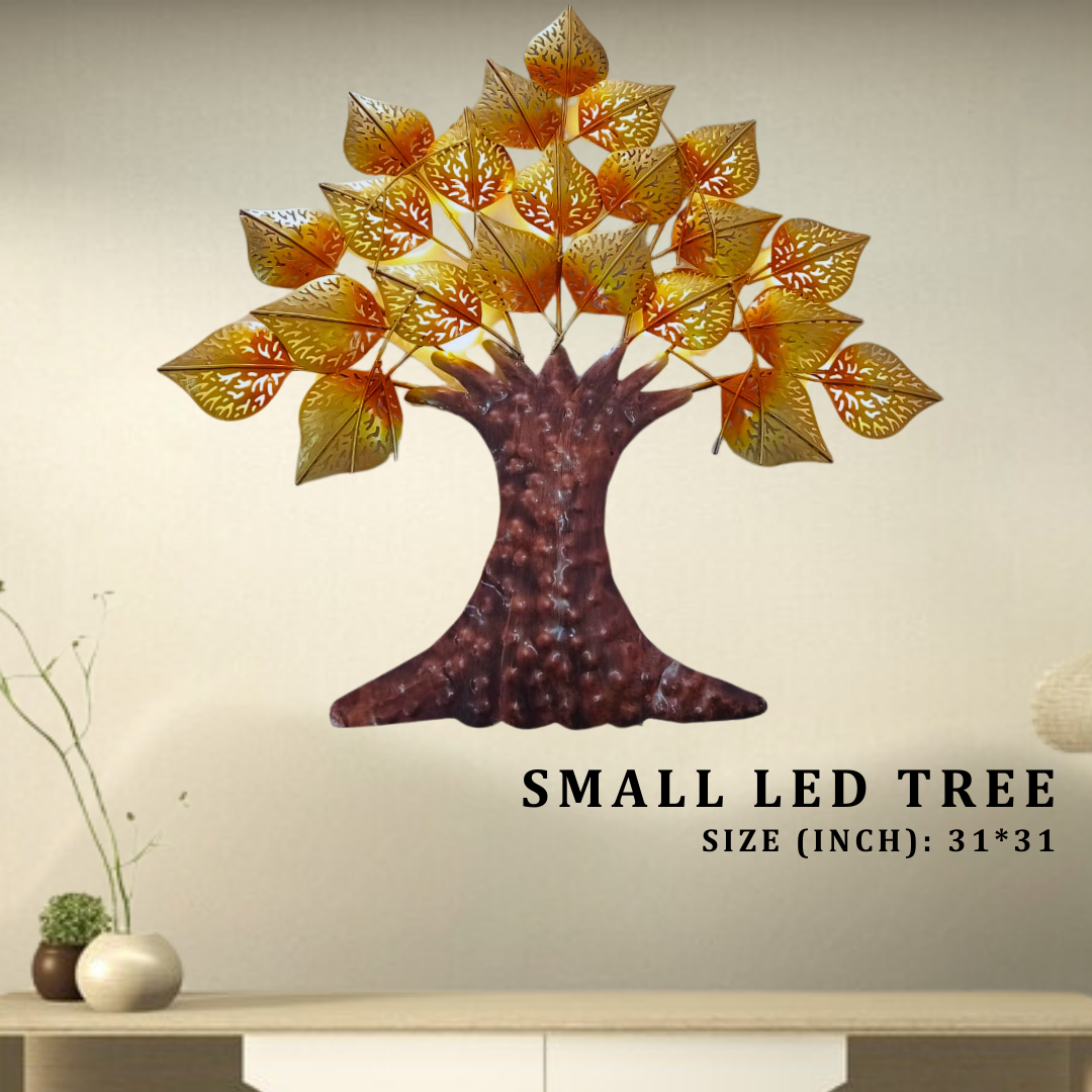 Illuminated Tree of Life - 31x31 Inches LED Metal Wall Decor