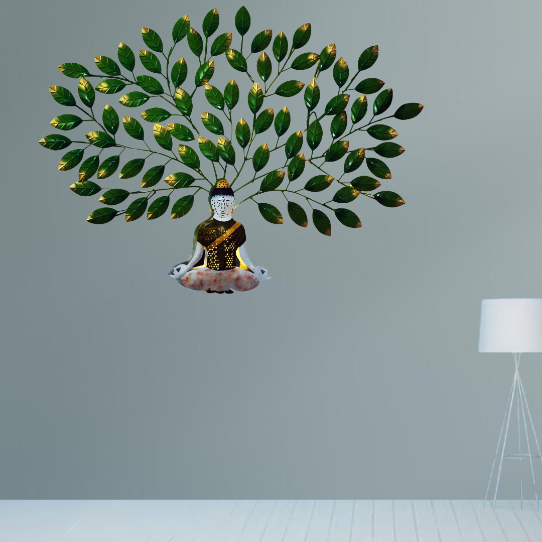 Green Buddha LED Tree Wall Art