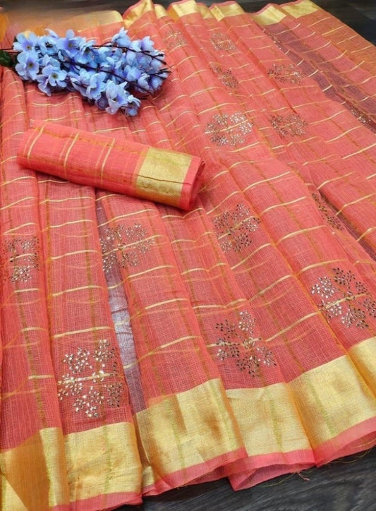 Exquisite Doriya Saree with Zari Woven Work